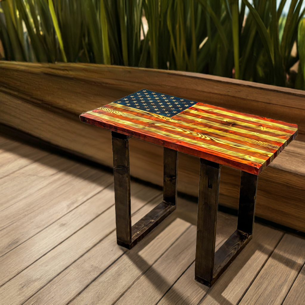 Decorative American Flag Table